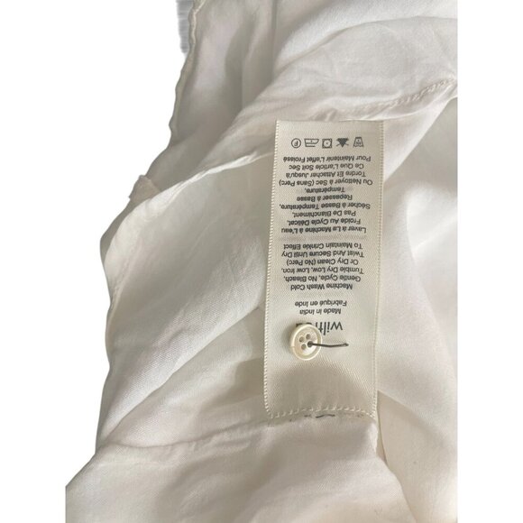 Wilfred White Sleeveless Embroidered Dress XS Lightweight Cotton - Picture 9 of 10